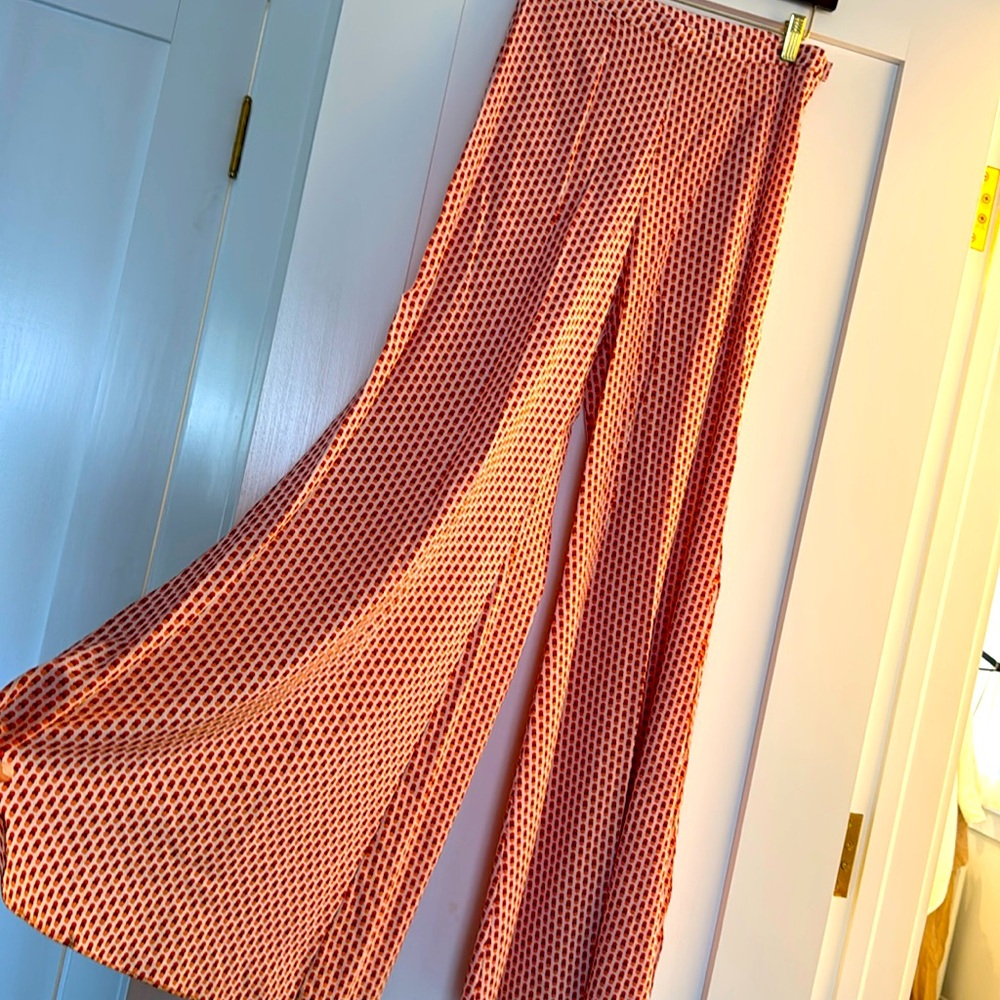 Alexis Silk Flared Pants - size Small